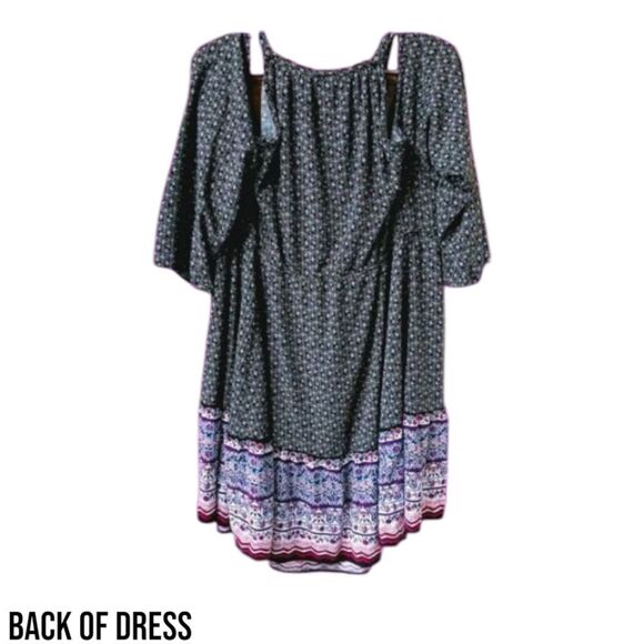 TORRID Plus Size High Neck Cold Shoulder Mini Boo Hoo Dress Size 3X - Picture 10 of 15